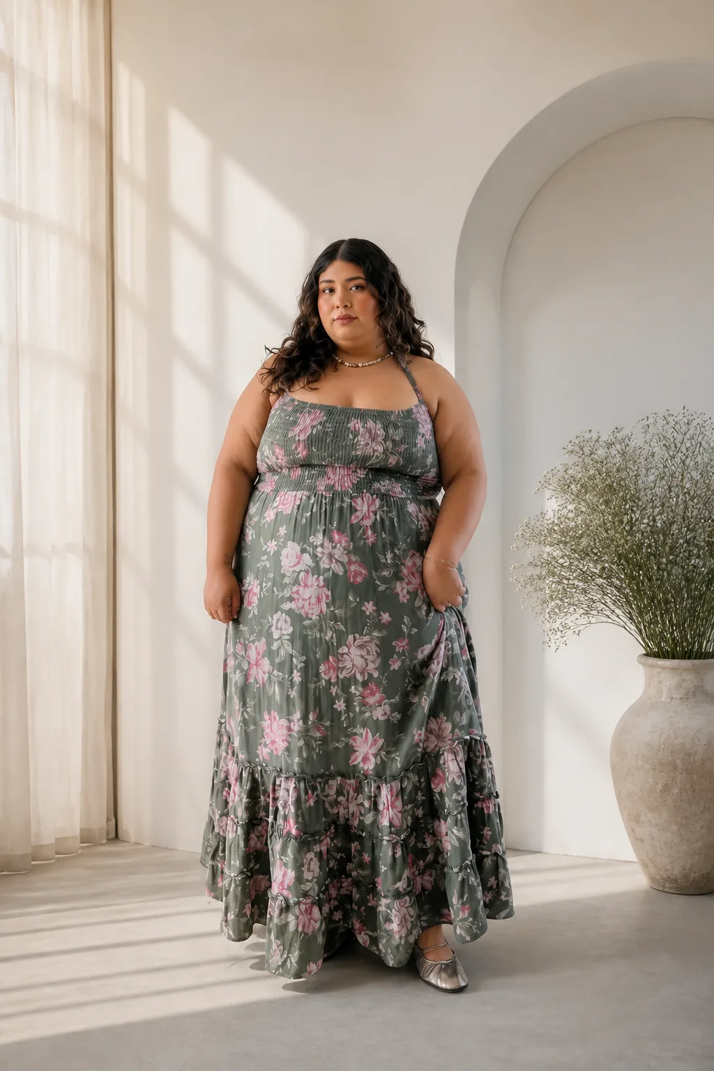 Romantic Floral Maxi for Wedding Guests