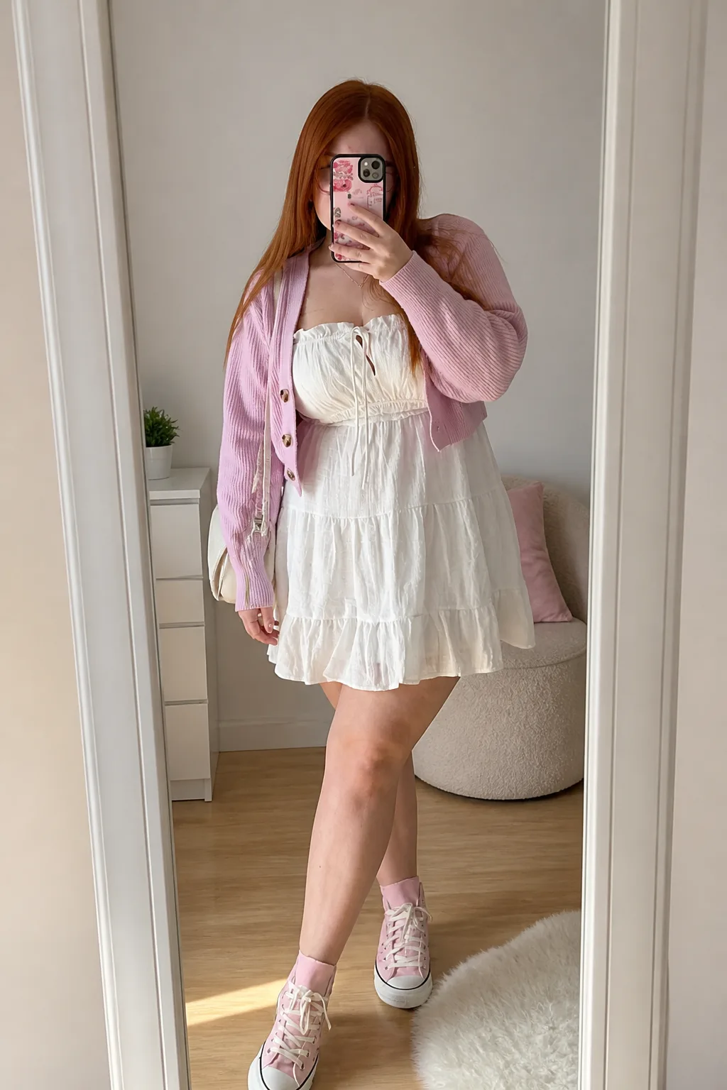 Romantic Pink and White Ensemble
