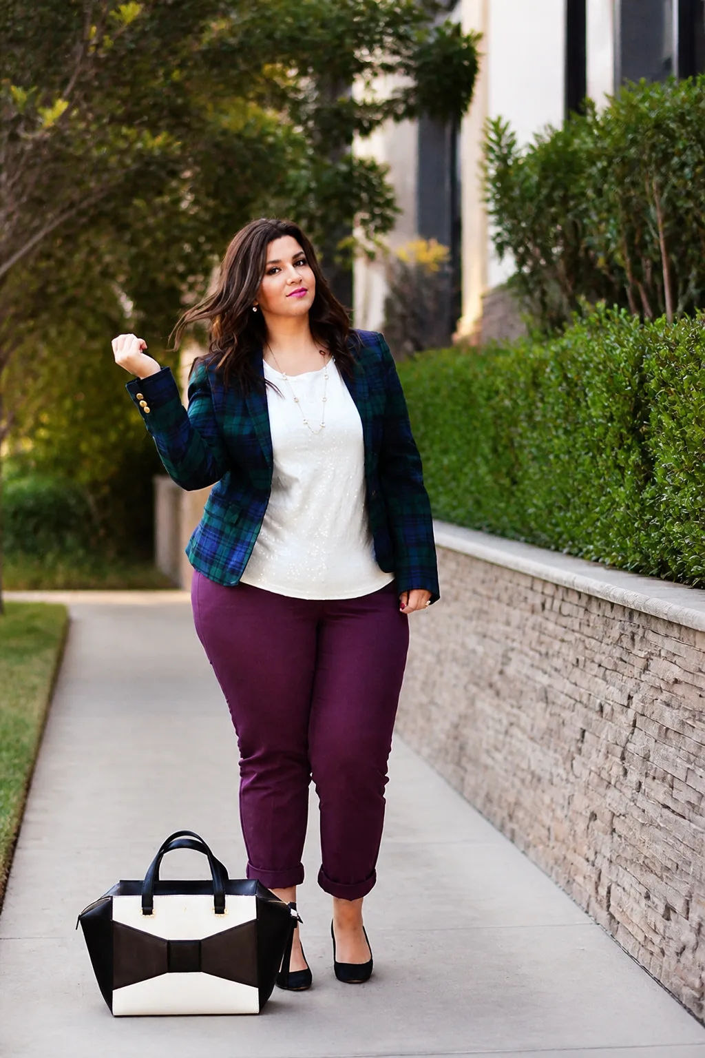 Seasonal Plaid Blazer for the Office