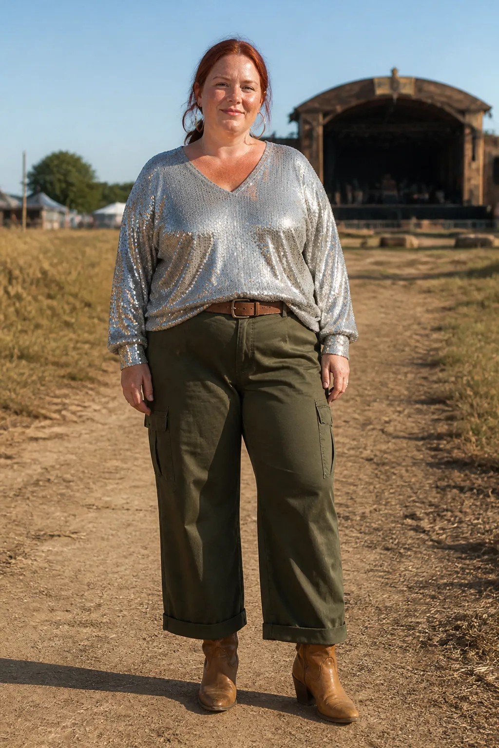 Sequins and Cowboy Boots for Festival Vibes