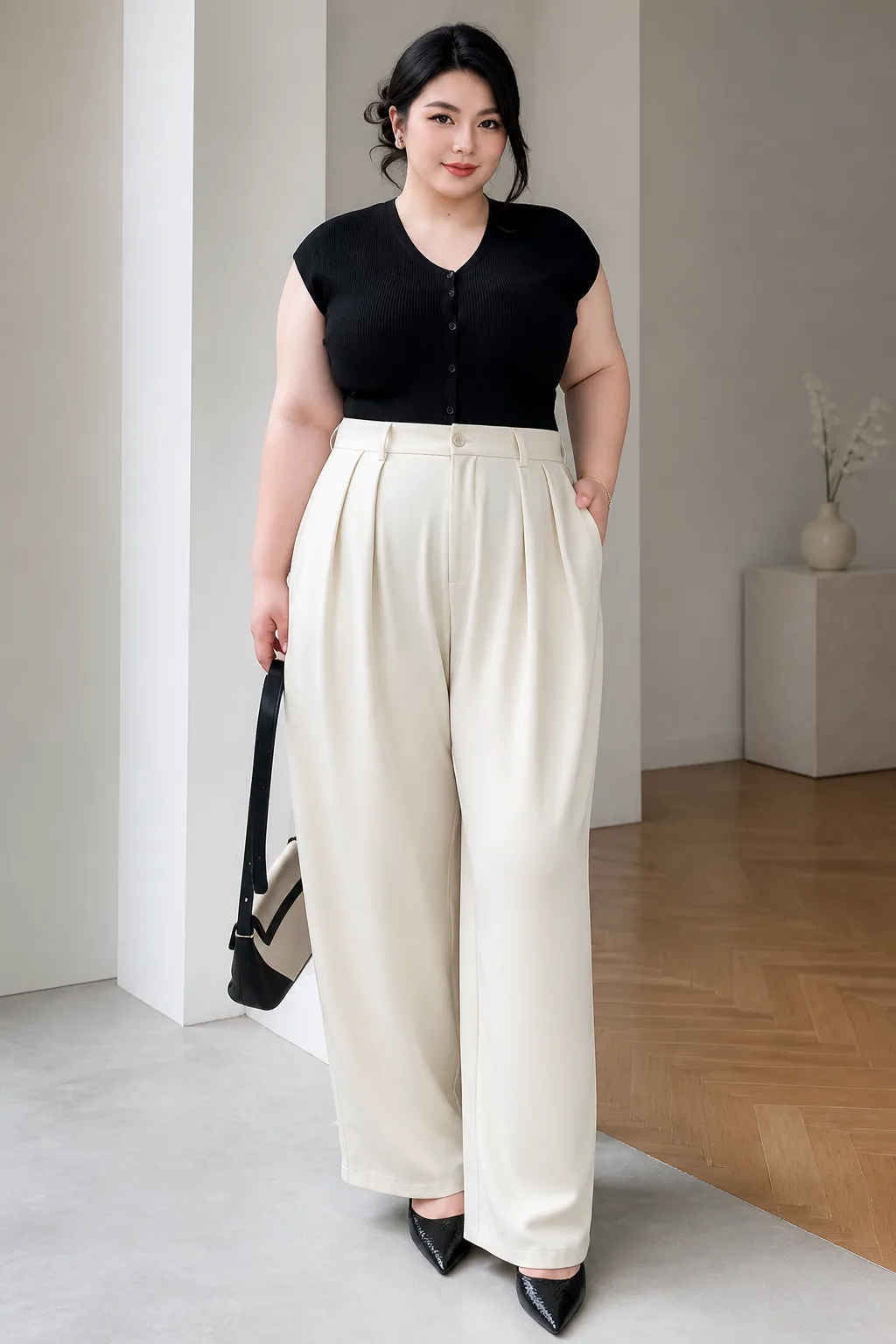 Sleek Black and White Ensemble