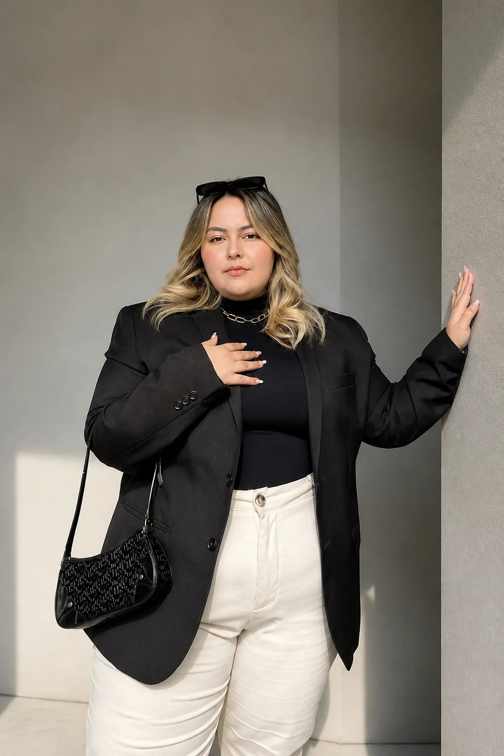 Sleek Blazer and Wide-Leg Trouser Combo