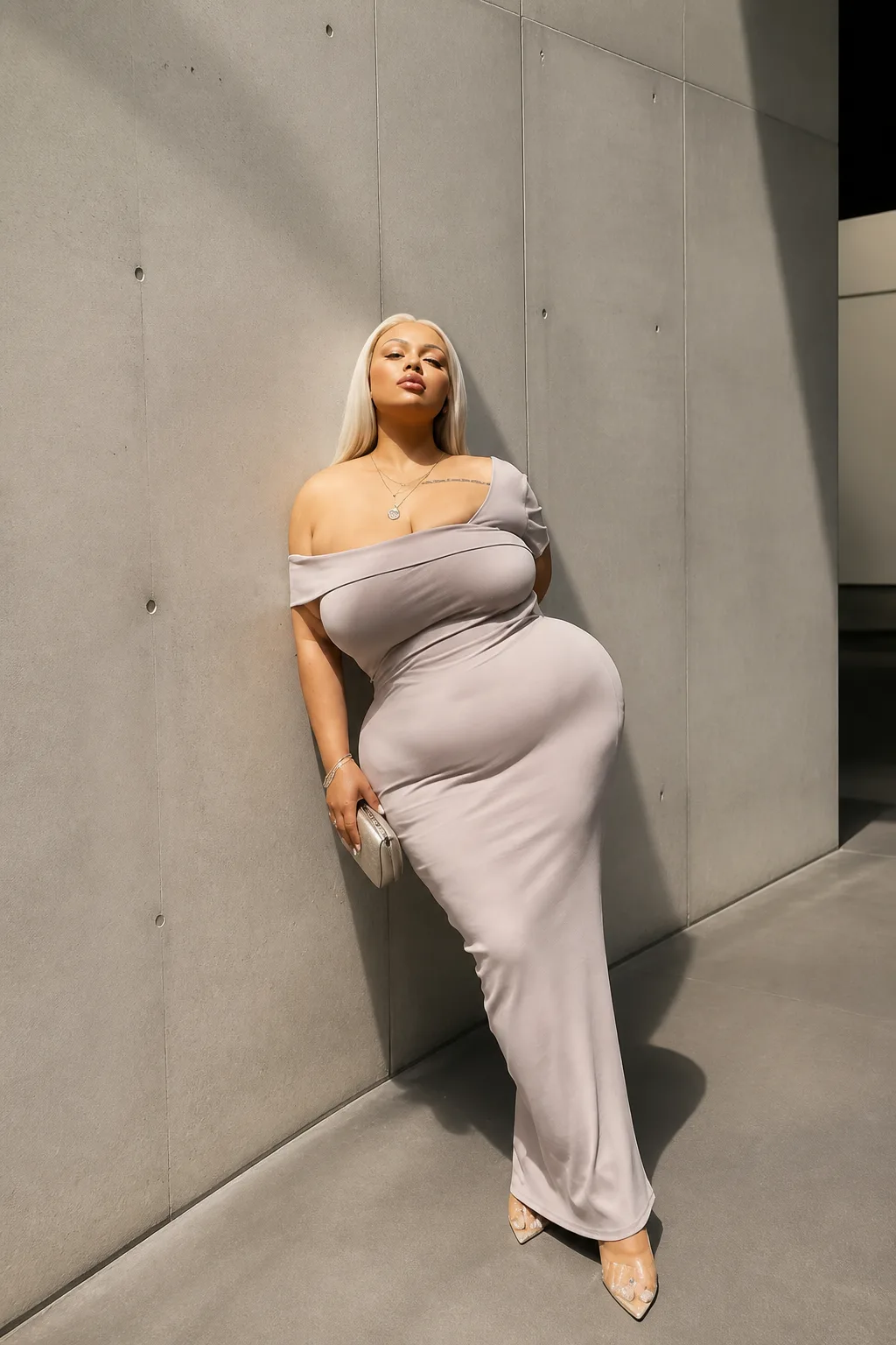 Sleek Off-Shoulder Bodycon Maxi Dress