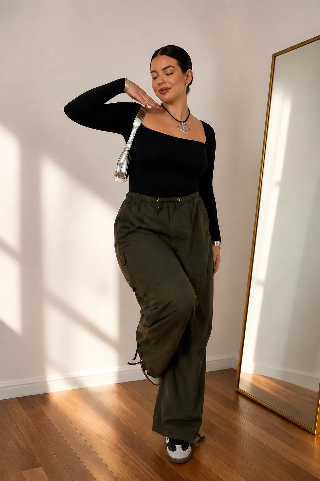 Sleek Top, Cargo Chic Bottom