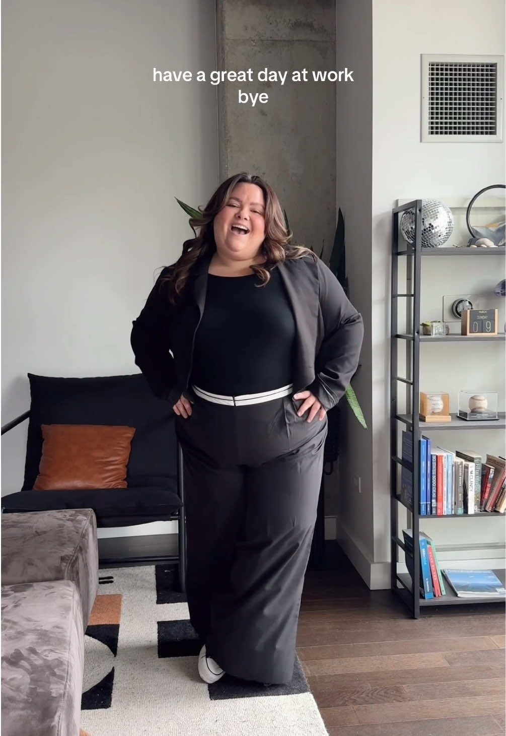 Sophisticated All-Black Office Ensemble