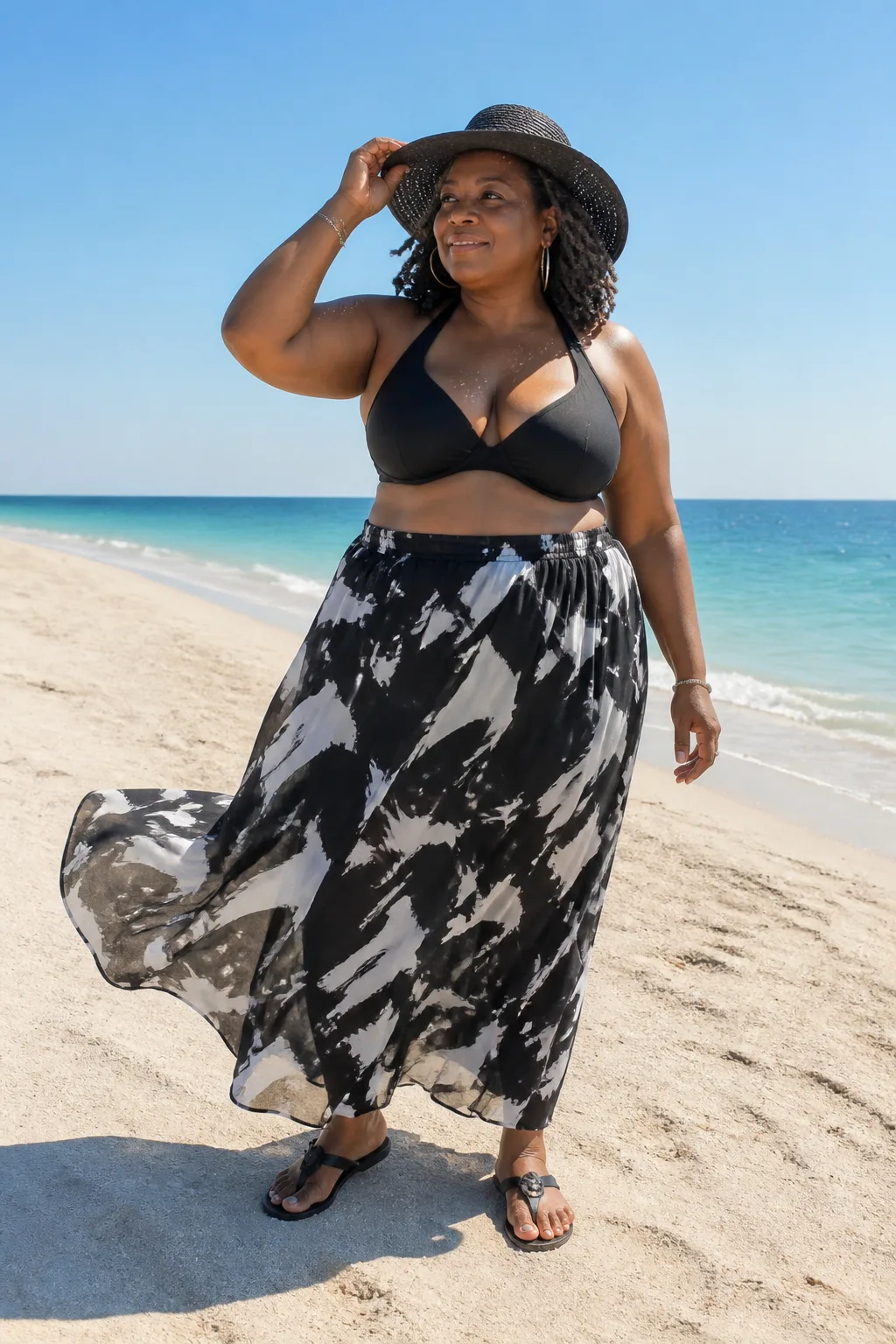 Sophisticated Bikini and Maxi Skirt Set