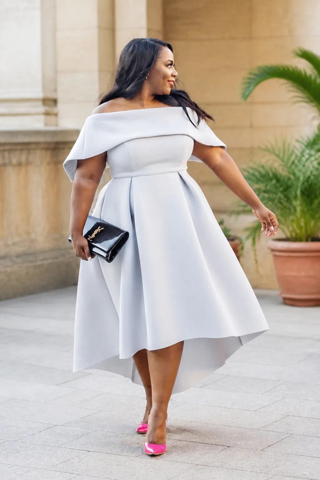 Sophisticated High-Low Midi for Special Occasions