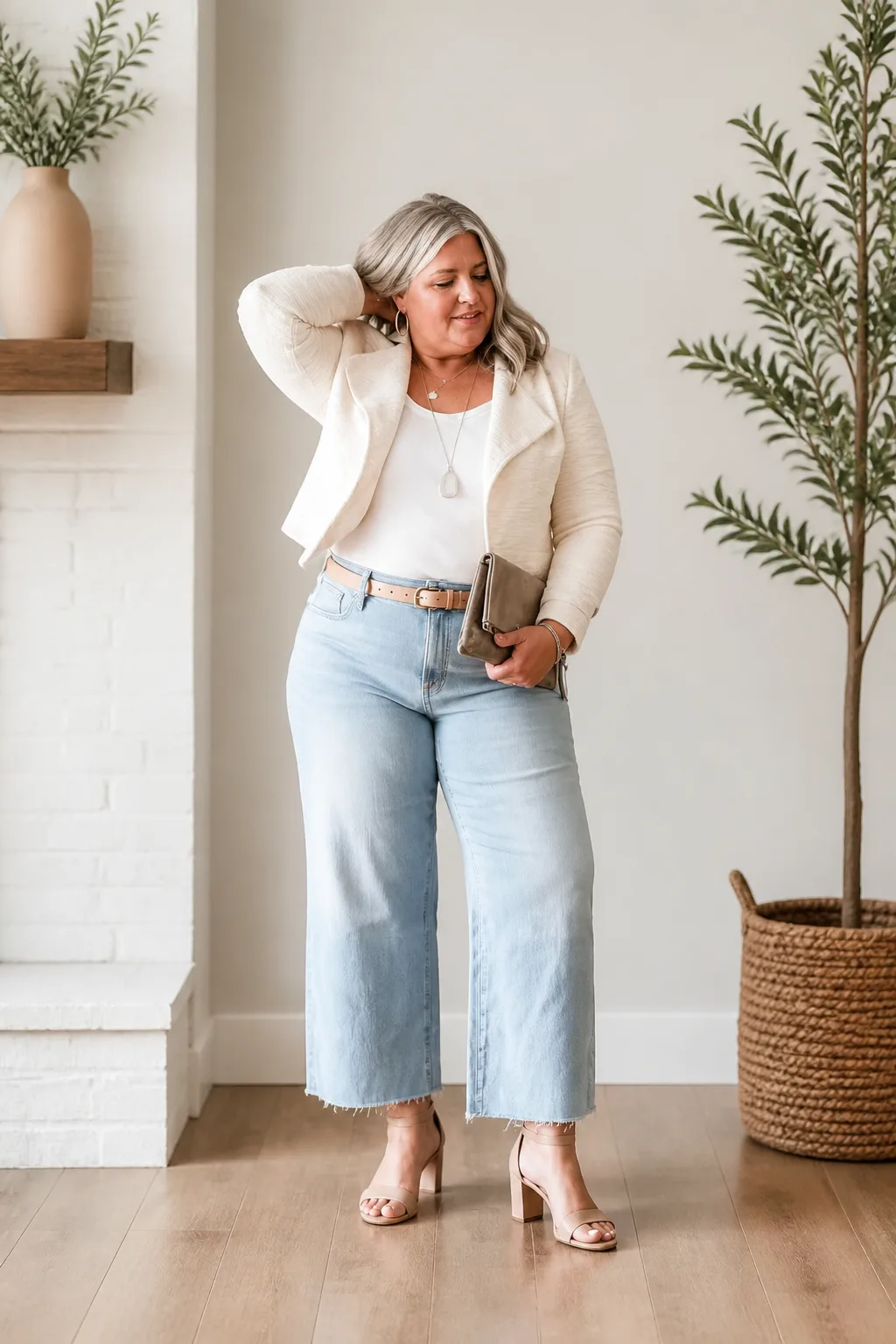 Sophisticated Light Wash Outfit