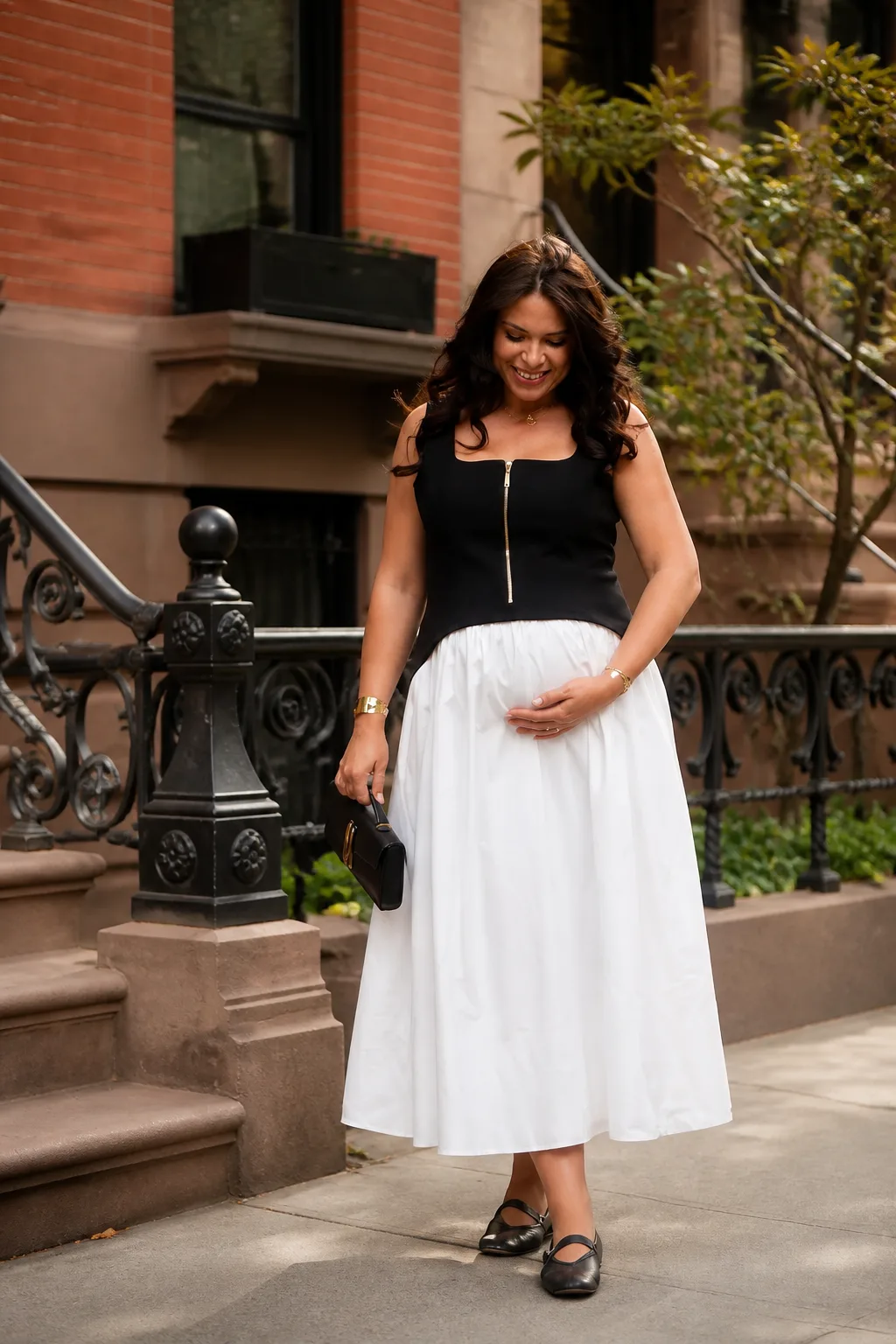 Sophisticated Monochrome Maternity Ensemble