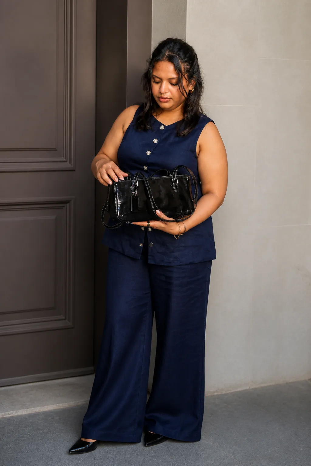 Sophisticated Navy Jumpsuit Look