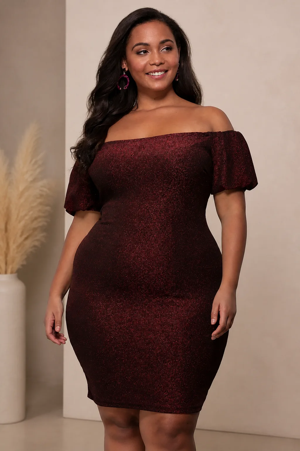 Sophisticated Off-Shoulder Elegance