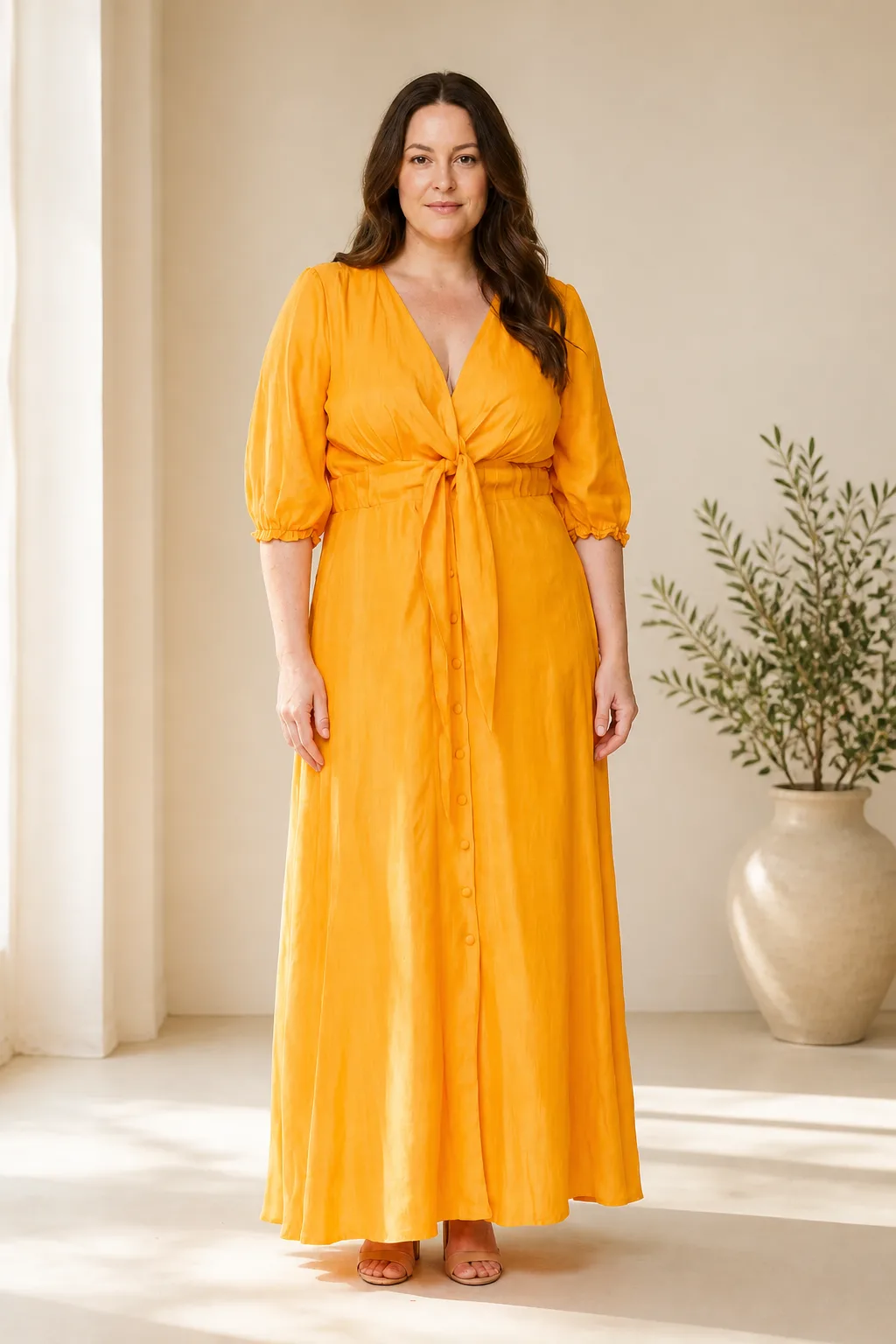 Sophisticated Sunflower Yellow Gown