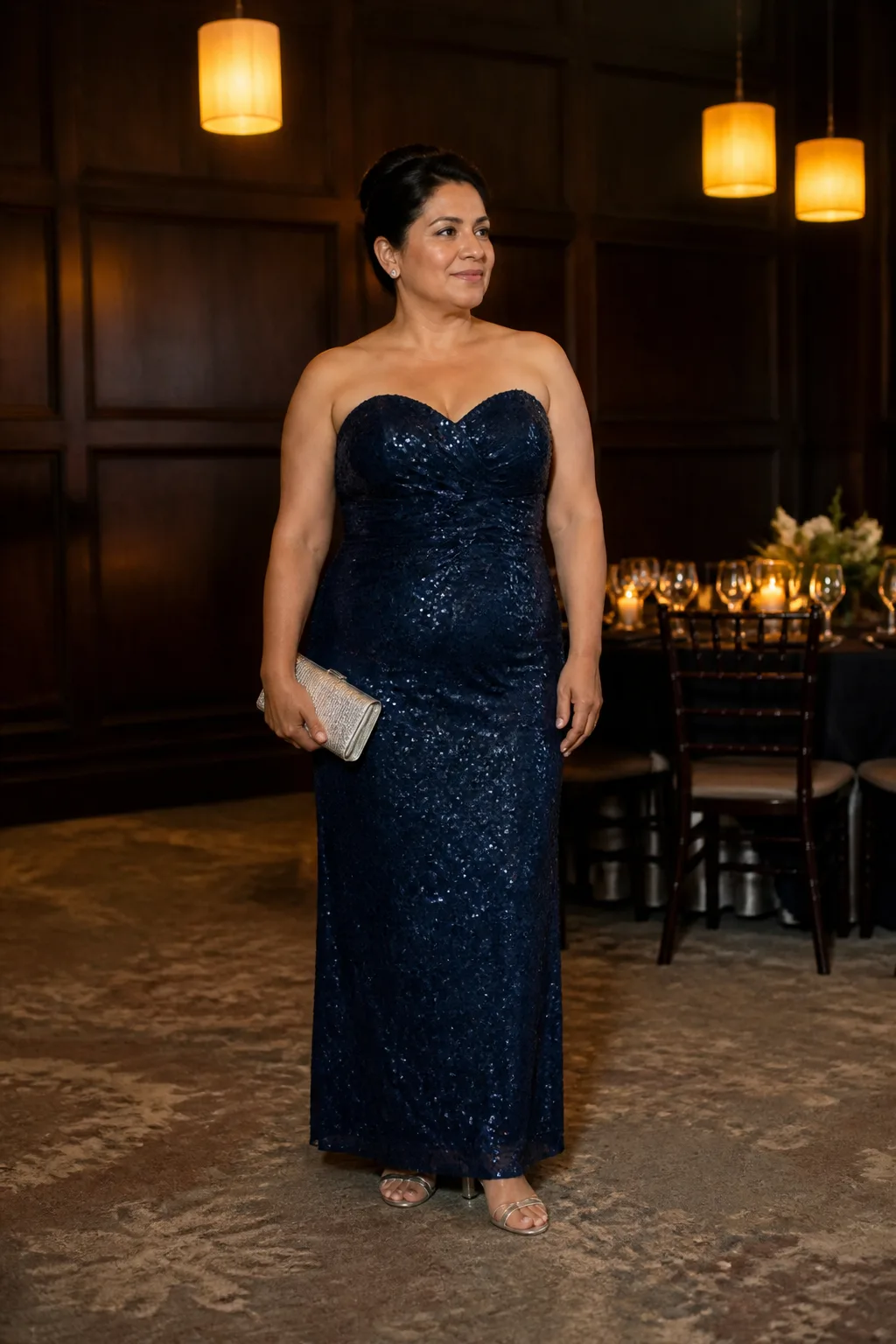Sparkling Midnight Blue Formal Gown