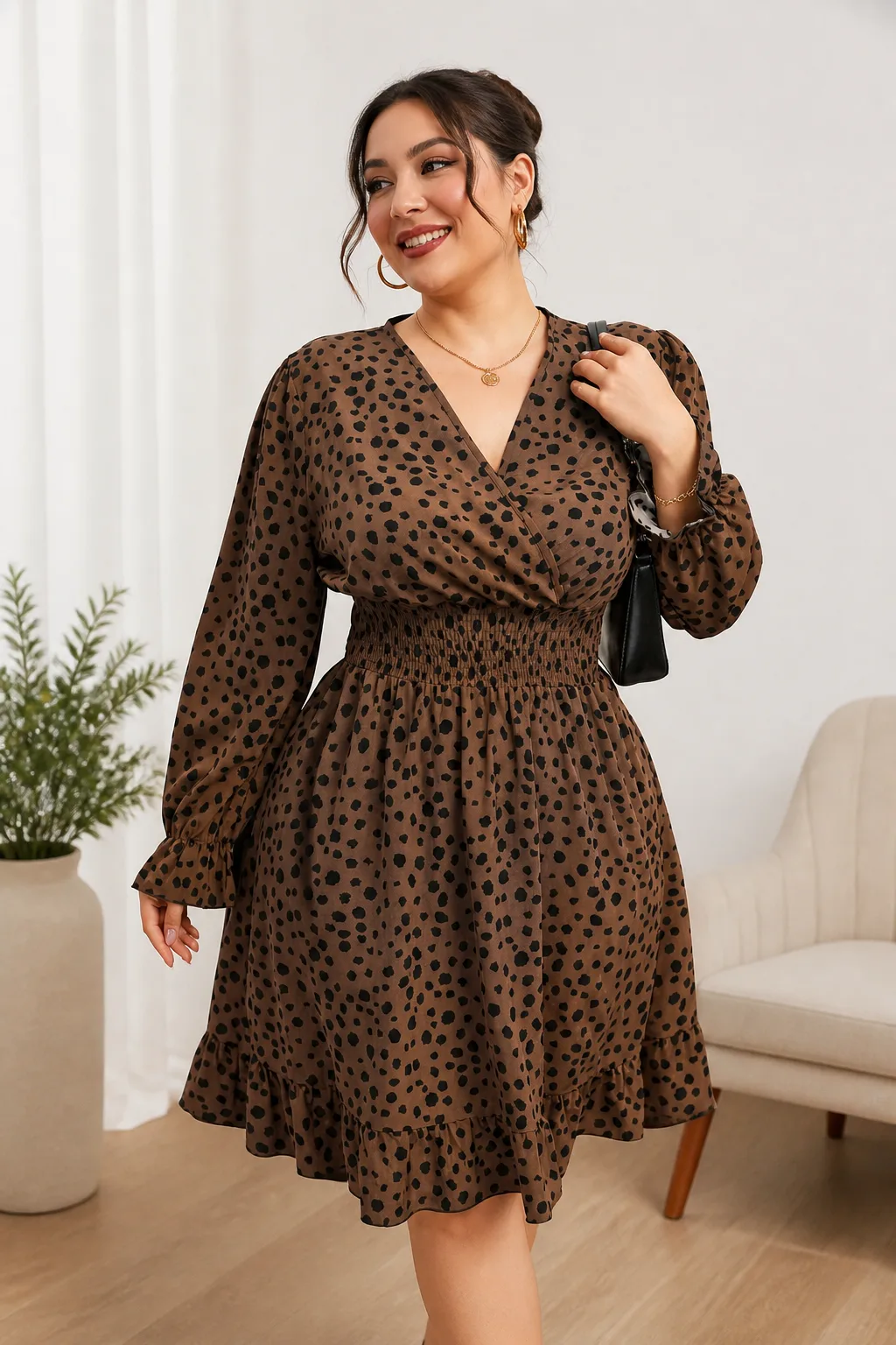 Spotted Elegance in Autumnal Brown