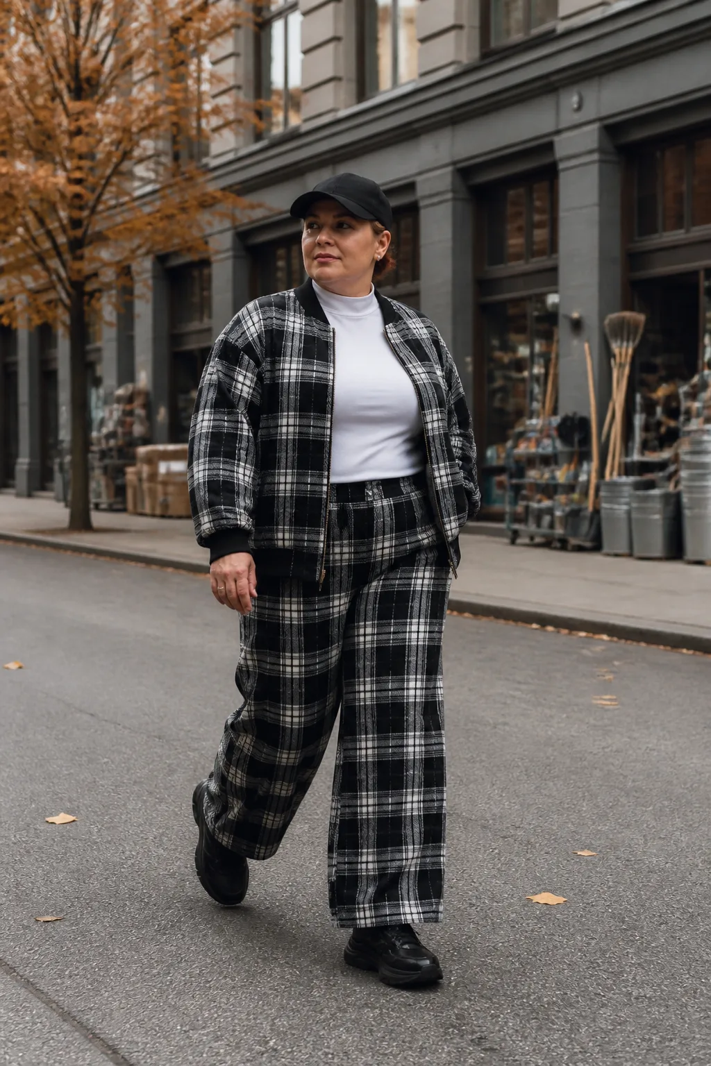 Streetwear Plaid Coord Set