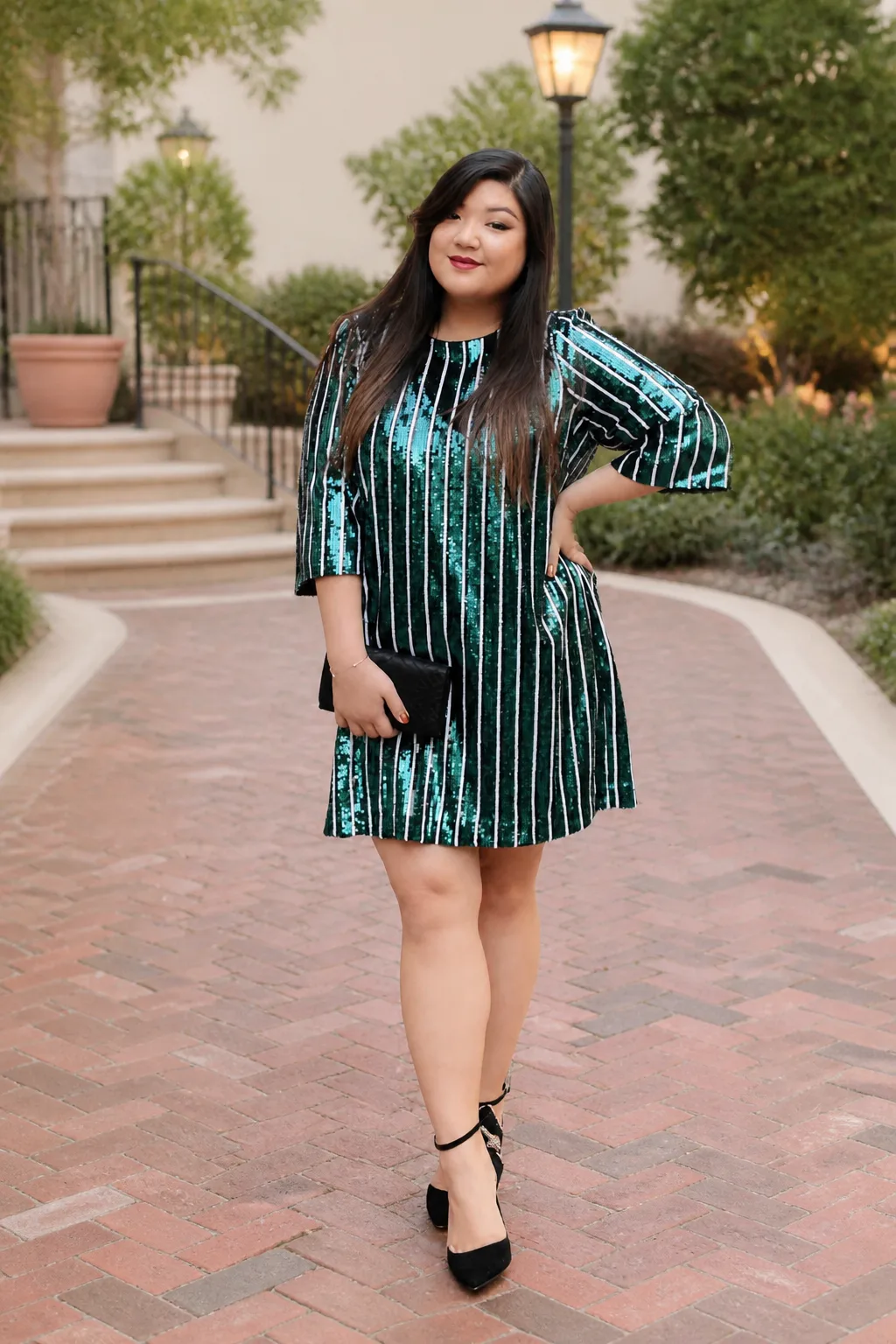 Stunning Green Sequin Party Dress