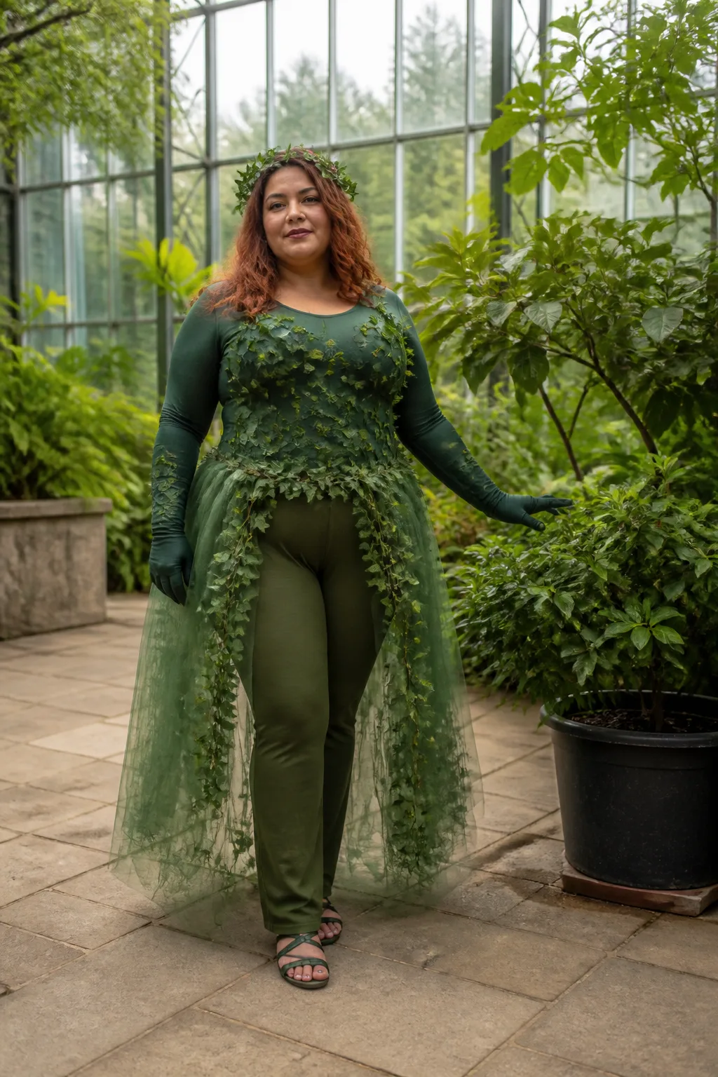 Stunning Plus Size Poison Ivy Cosplay
