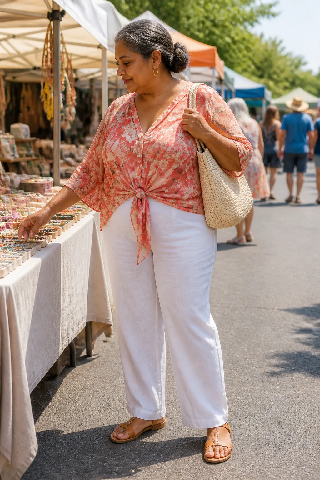 Summer Sophistication: Tie-Front Blouse