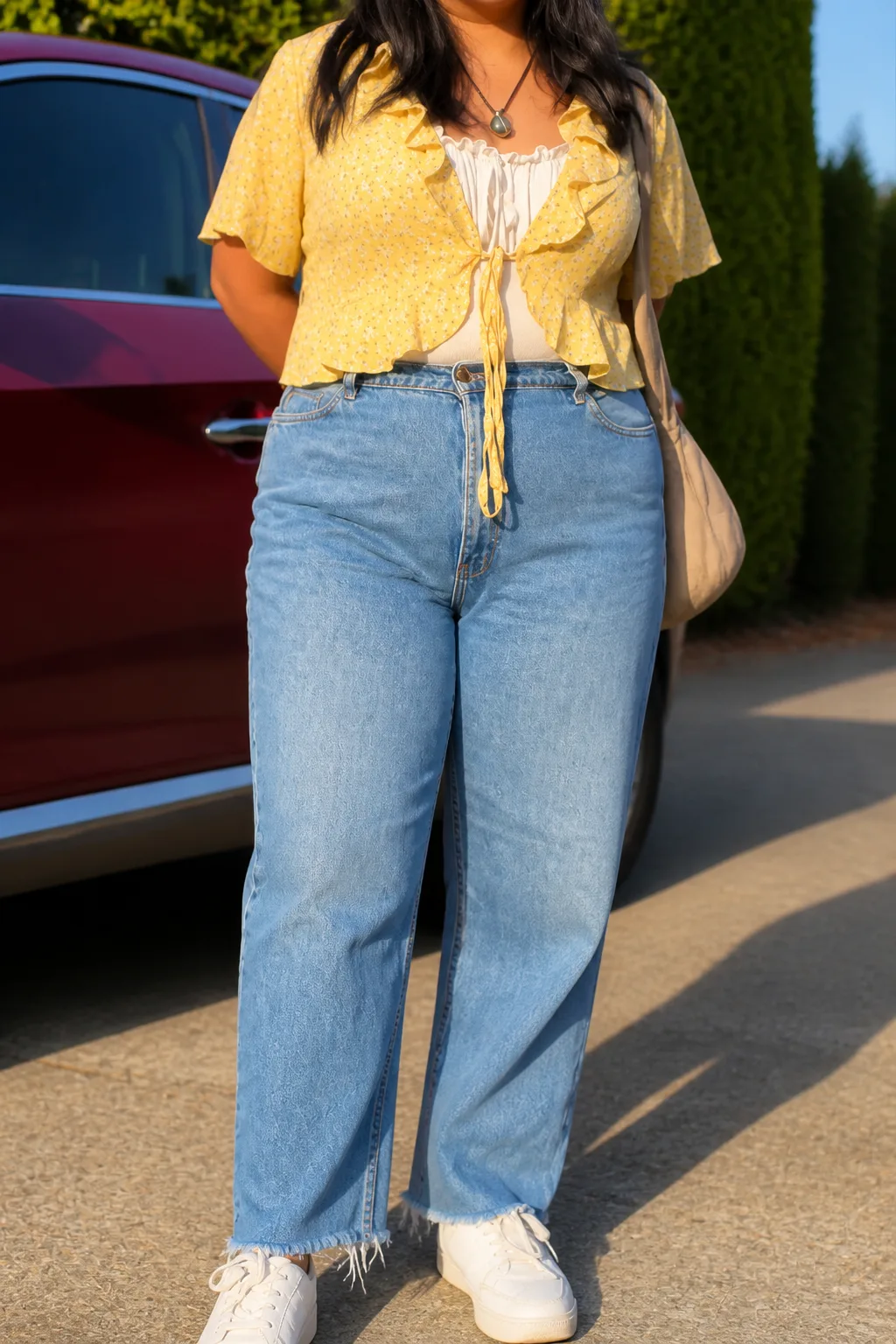 Sunny Chic in Wide-Leg Denim