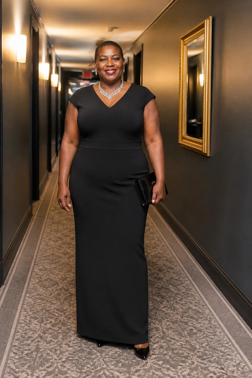 Timeless Black Formal Maxi