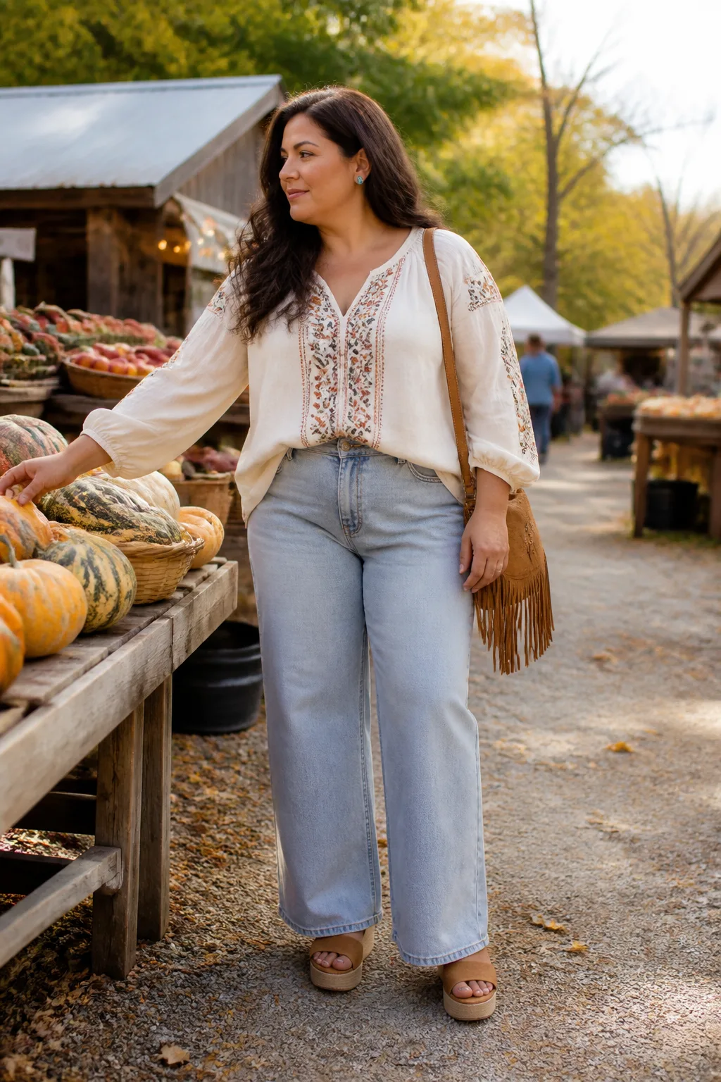 Trendy Boho-Inspired Denim Look