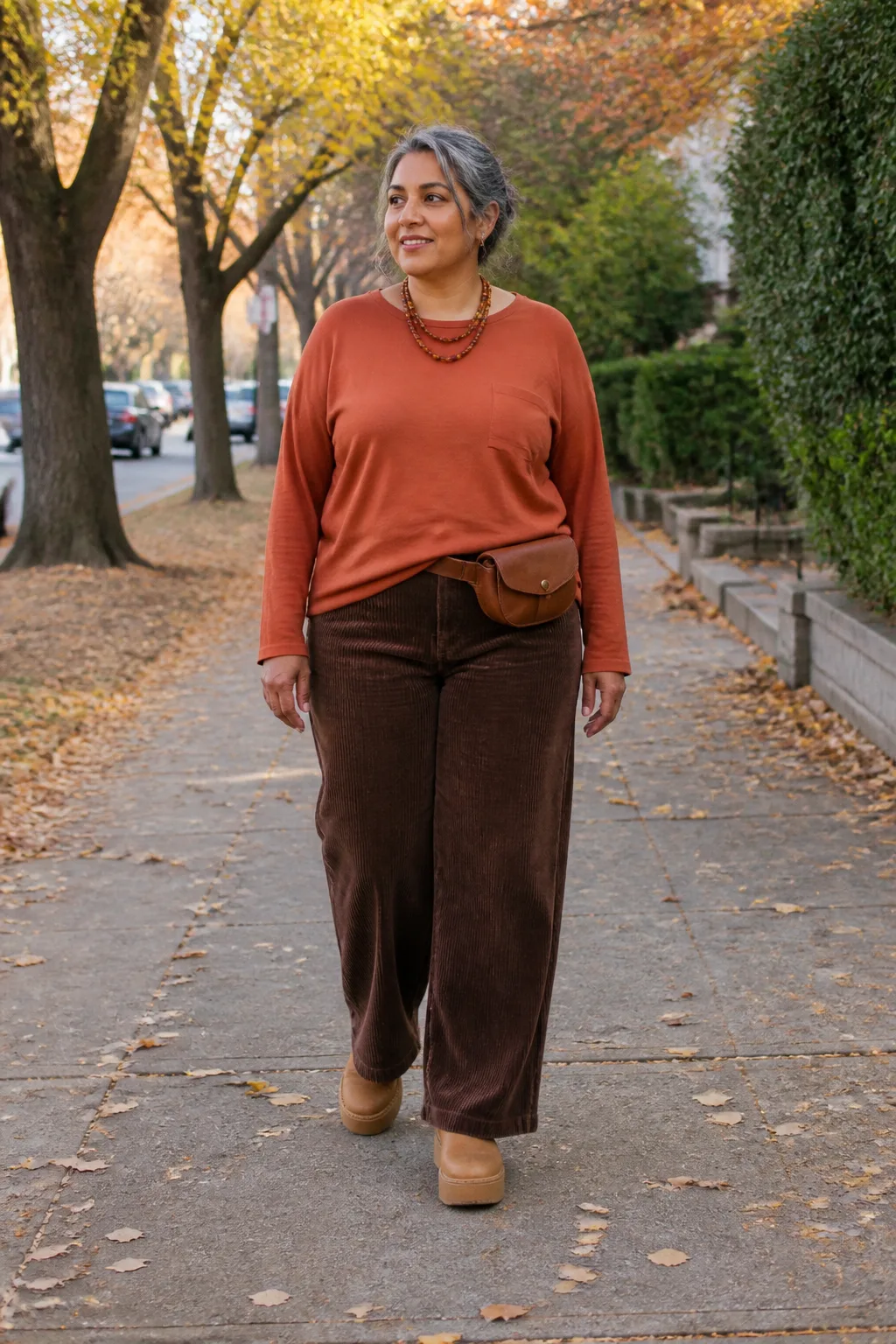 Trendy Earth Tone Casual Outfit