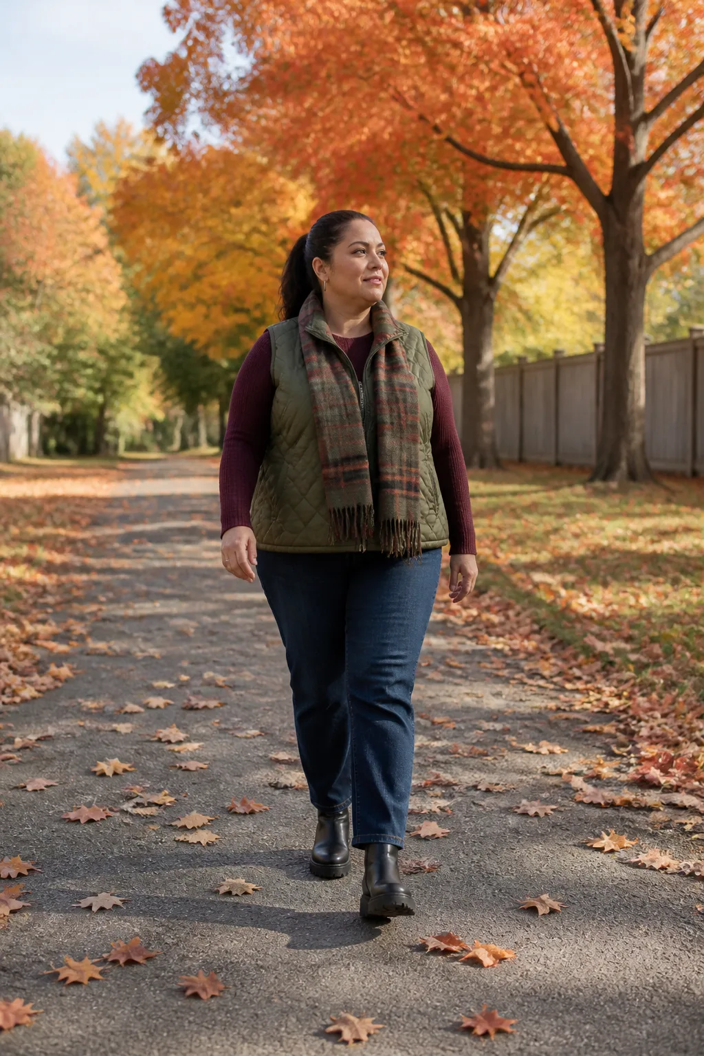 Trendy Layered Fall Vest Outfit