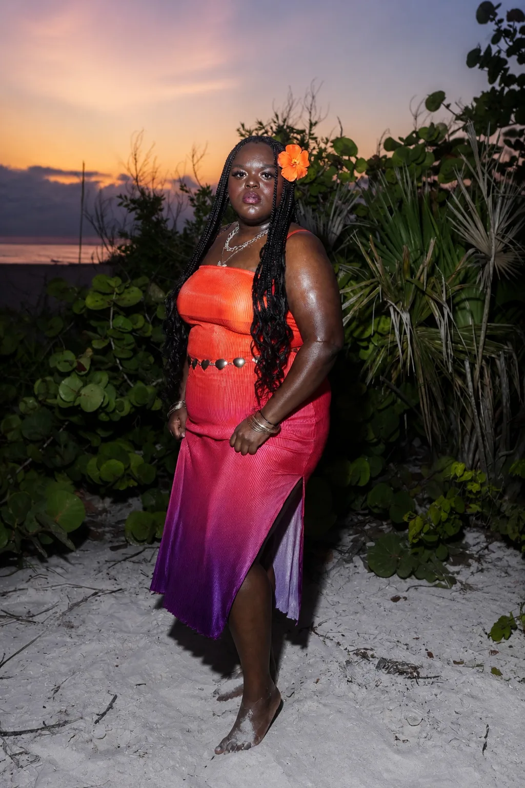 Vibrant Beach Sunset Outfit