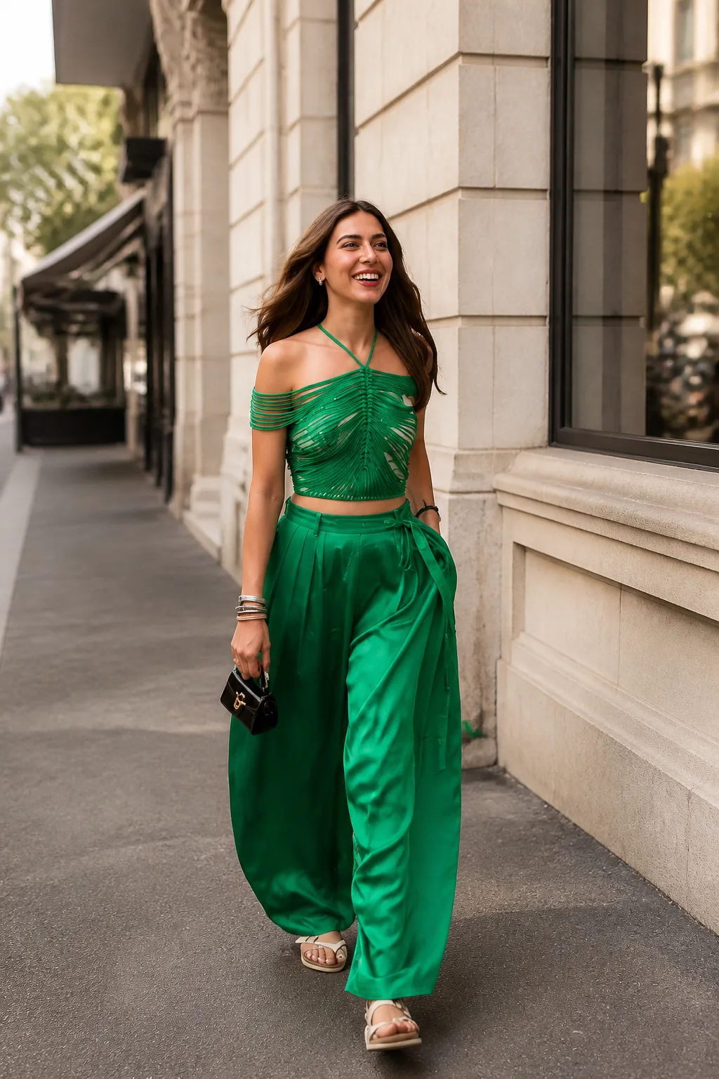 Vibrant Green Two-Piece Set