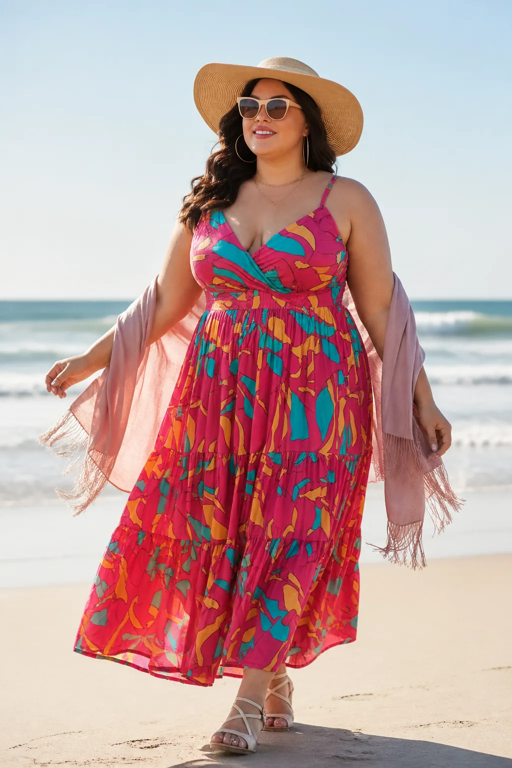 Vibrant Maxi Dress for Sunset Strolls
