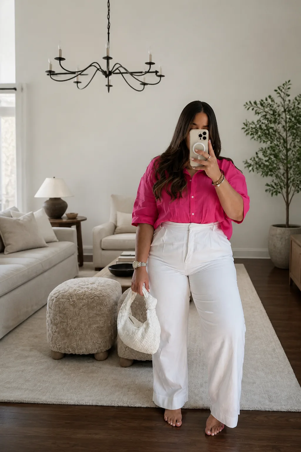Vibrant Pink and White Elegance