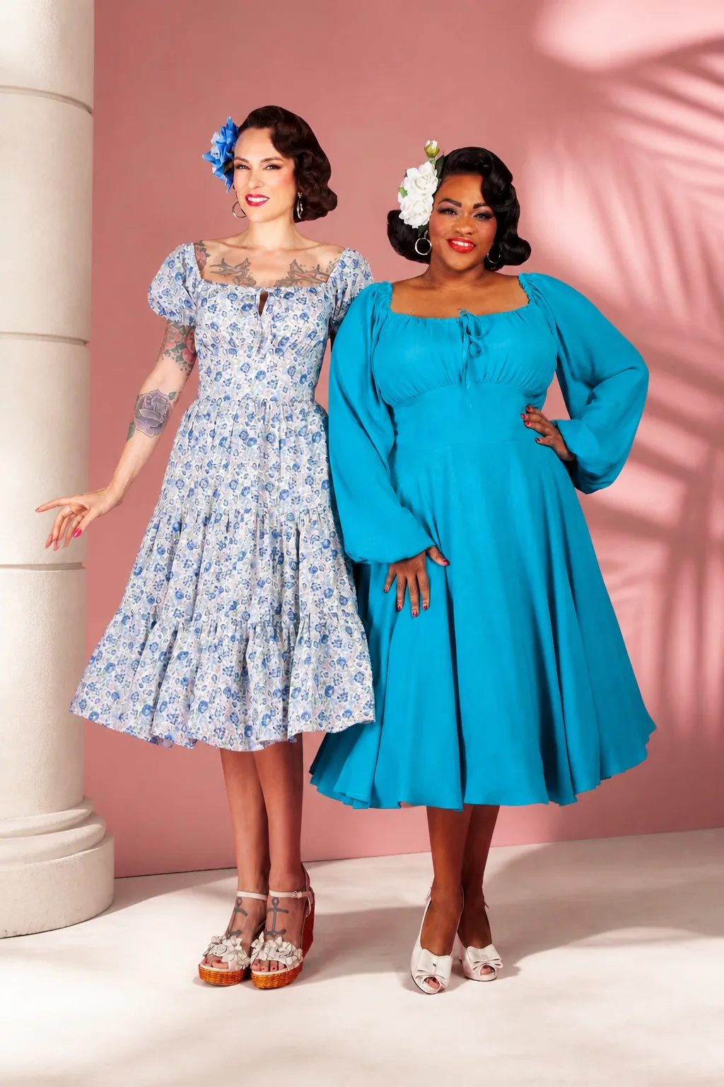 Vibrant Retro-Inspired Midi Dresses