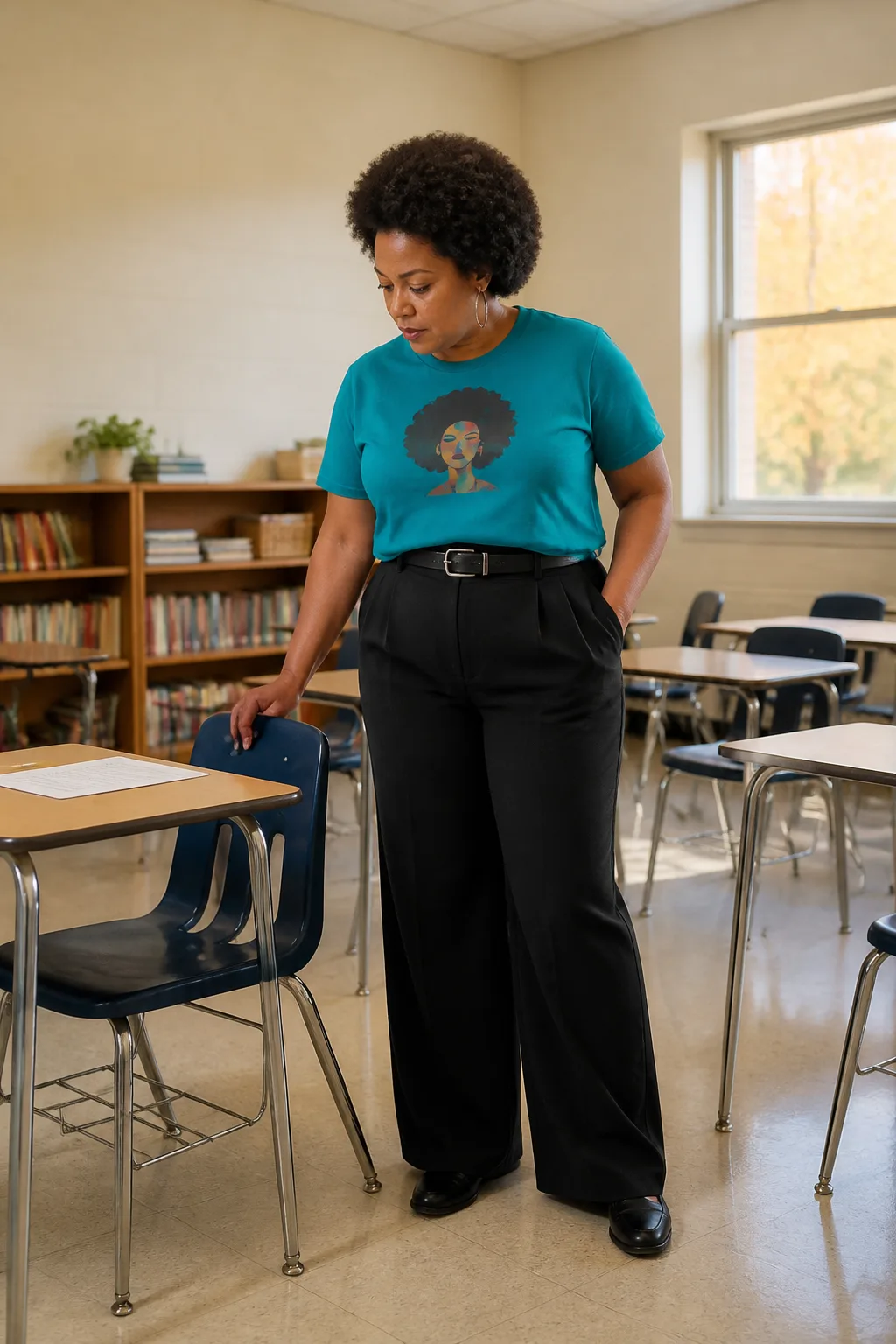 Vibrant Teacher Graphic Tee Look