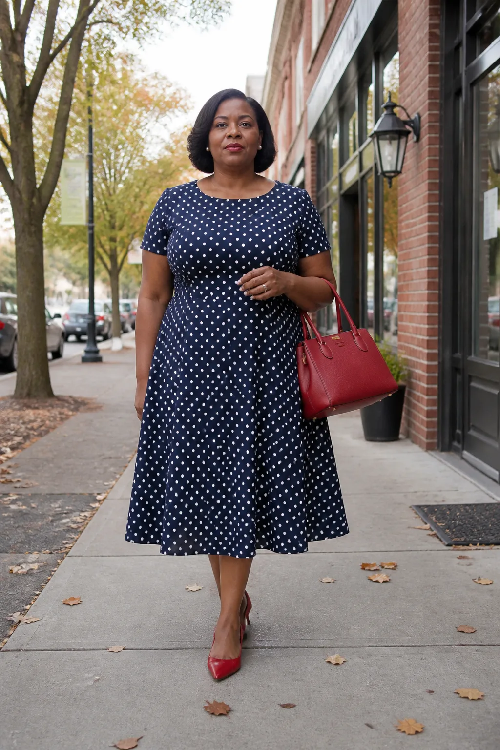 Vintage inspired polka dot look