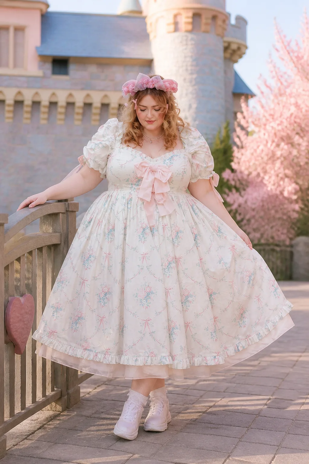 Whimsical Floral Lolita-Inspired Dress