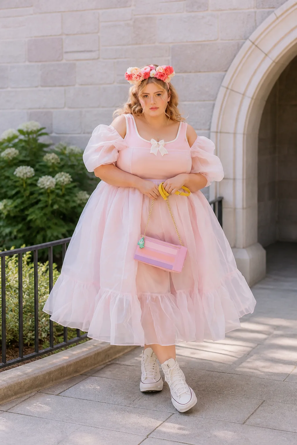 Whimsical Pink Tulle Princess Dress