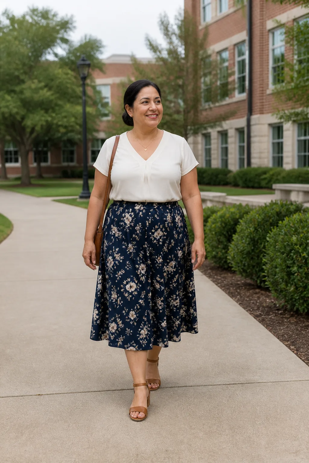 Whimsical Teacher Style: The Midi Skirt Look