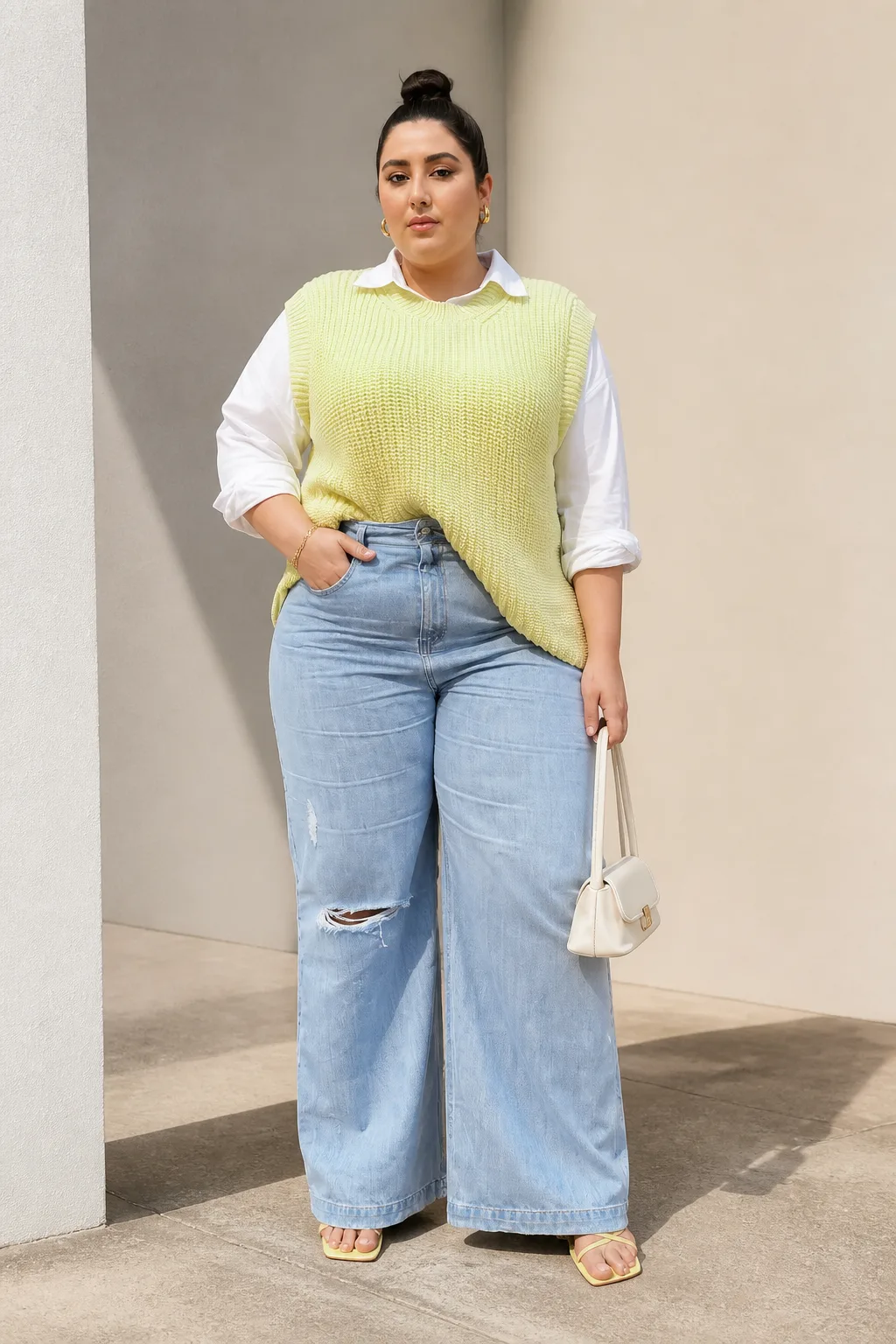 Zesty Lemon Layered Casual Chic